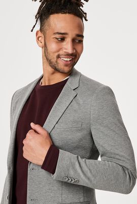 Fosco Suit Jacket, Mid Grey Jersey, hi-res